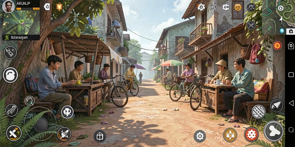 Gameplay seru dalam AKUNJP dengan karakter yang dapat disesuaikan.