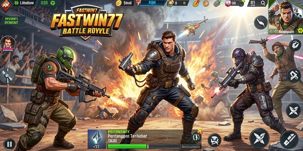 Tampilan gameplay intens di FASTWIN77 yang penuh aksi.