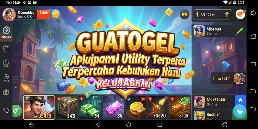 Tampilan antarmuka GUATOGEL yang ramah pengguna.