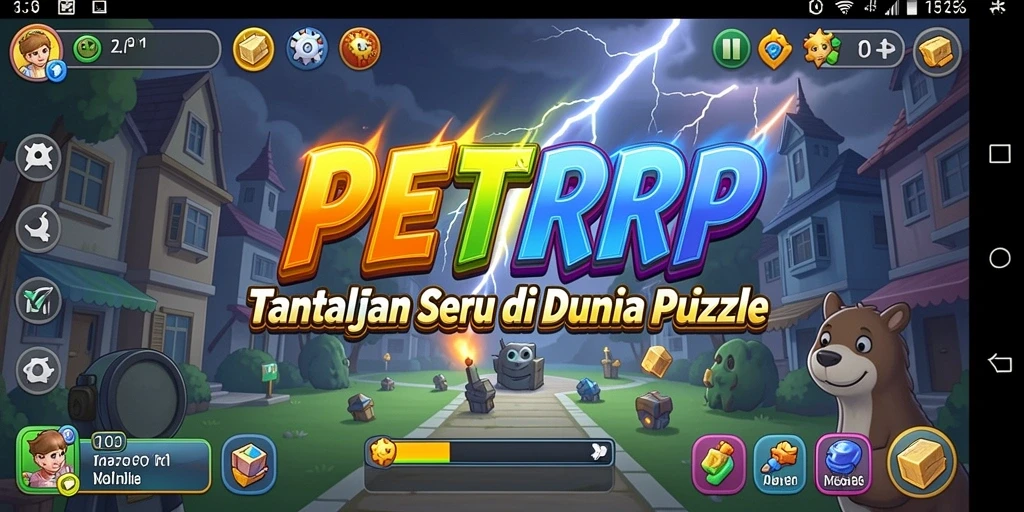 Screenshot gameplay PETIRRP menampilkan tantangan puzzle seru.