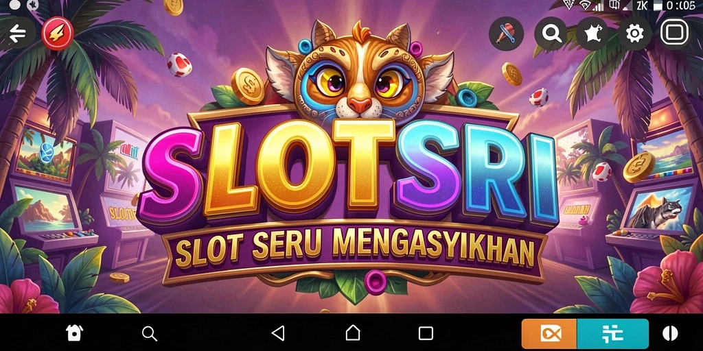 Screenshot utama SLOTSRI menampilkan gameplay seru mesin slot.